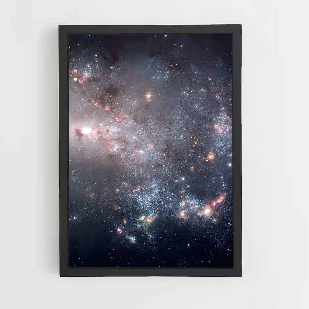 Poster incroyable de galaxie asymétrique (vue 2)